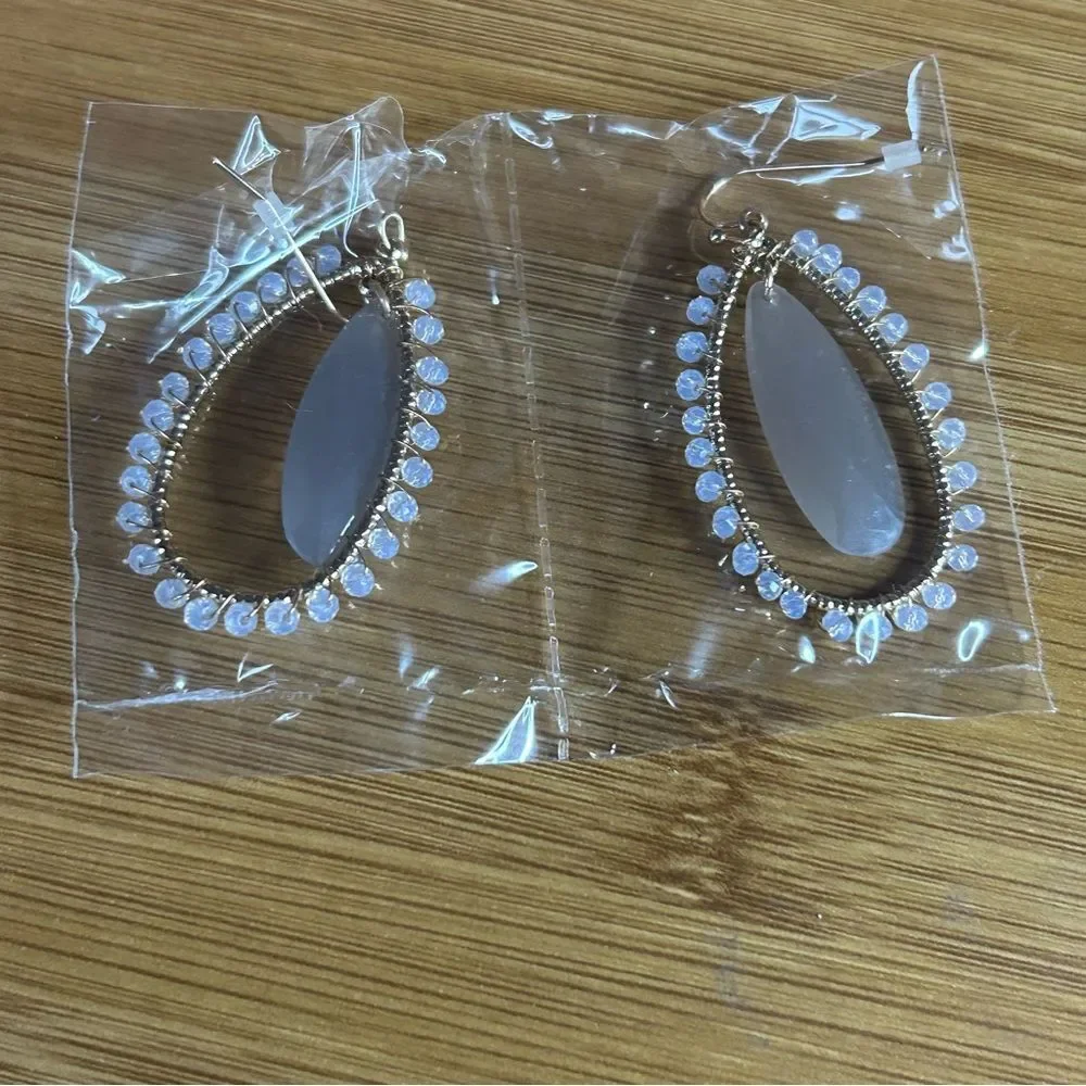 Elegant Gold and Silver Teardrop Earrings